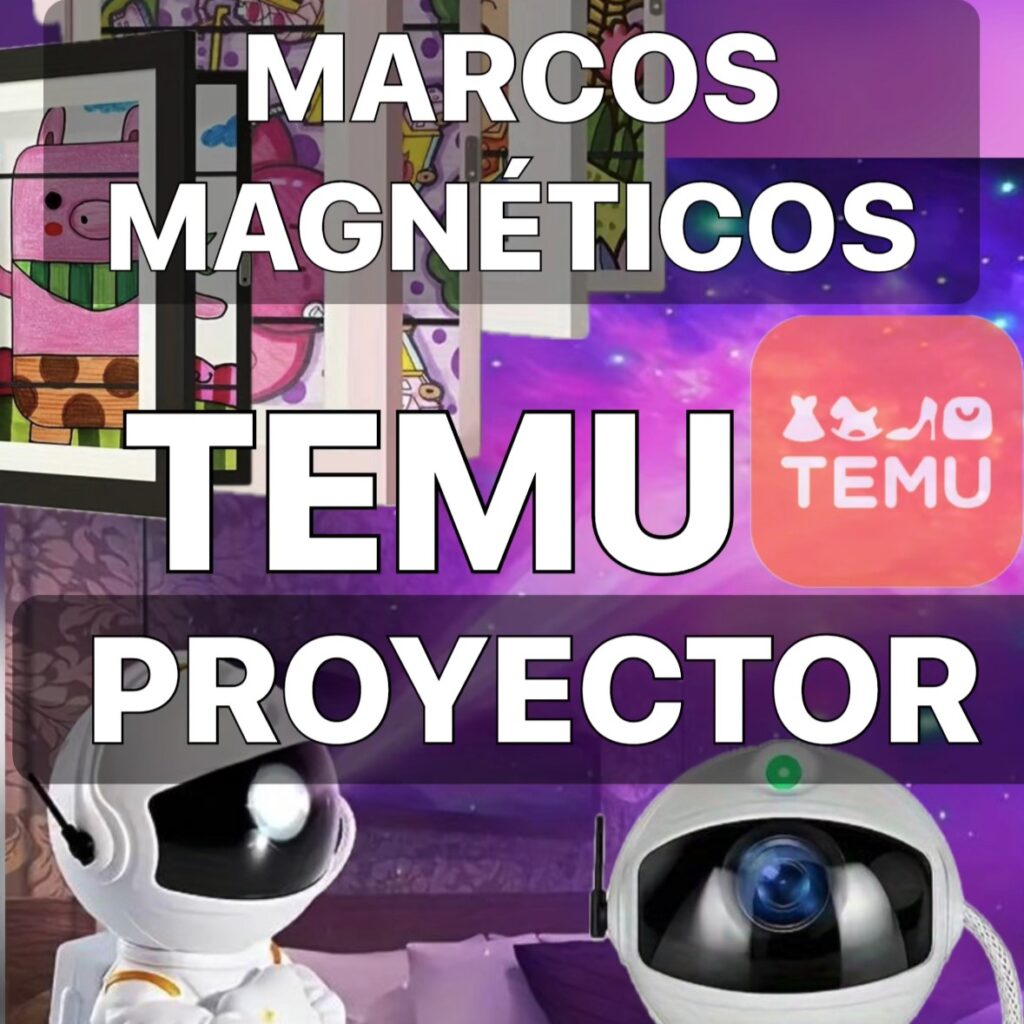 Proyector Astronauta y Marco Magnetico TEMU